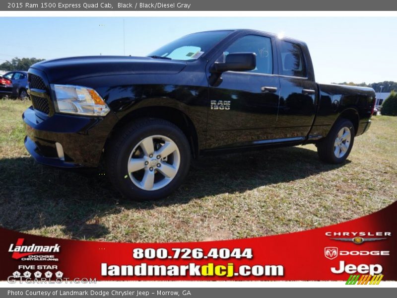 Black / Black/Diesel Gray 2015 Ram 1500 Express Quad Cab
