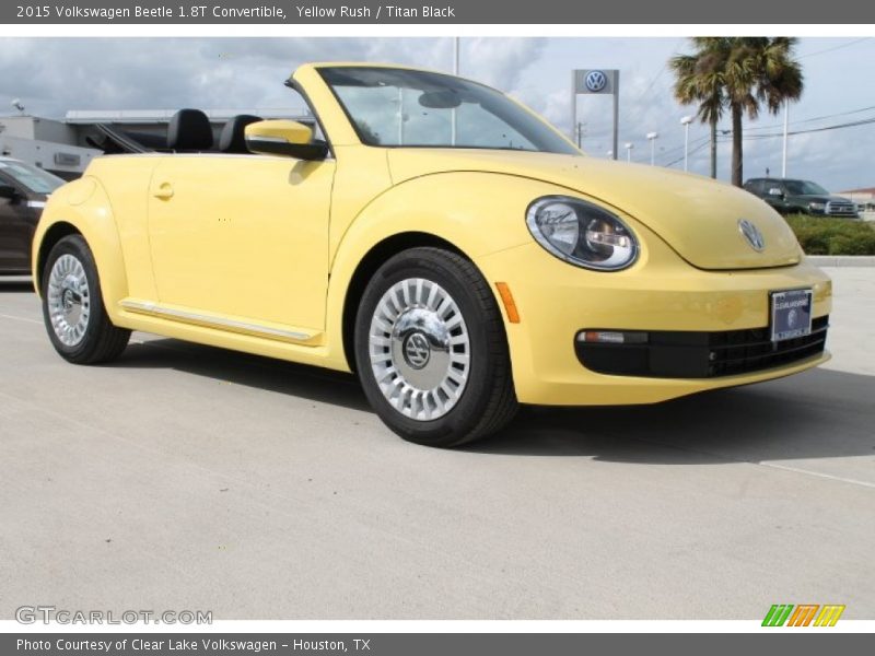 Yellow Rush / Titan Black 2015 Volkswagen Beetle 1.8T Convertible