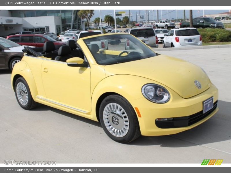 Yellow Rush / Titan Black 2015 Volkswagen Beetle 1.8T Convertible