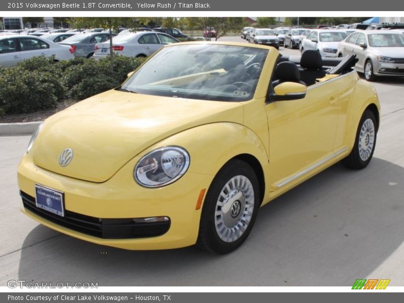 Yellow Rush / Titan Black 2015 Volkswagen Beetle 1.8T Convertible