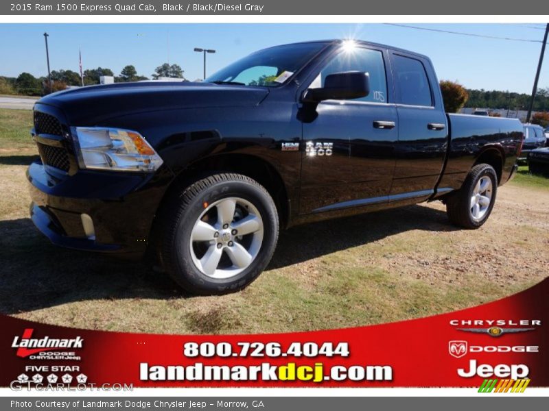 Black / Black/Diesel Gray 2015 Ram 1500 Express Quad Cab