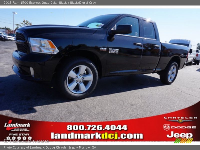 Black / Black/Diesel Gray 2015 Ram 1500 Express Quad Cab