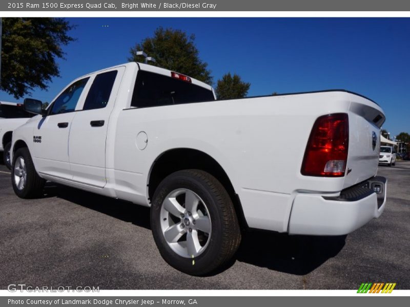 Bright White / Black/Diesel Gray 2015 Ram 1500 Express Quad Cab