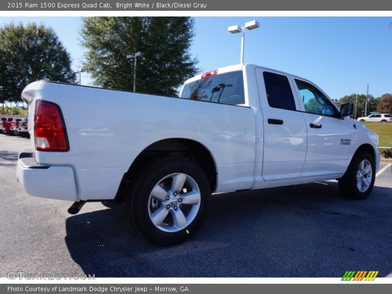 Bright White / Black/Diesel Gray 2015 Ram 1500 Express Quad Cab