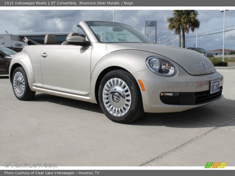 Moonrock Silver Metallic / Beige 2015 Volkswagen Beetle 1.8T Convertible
