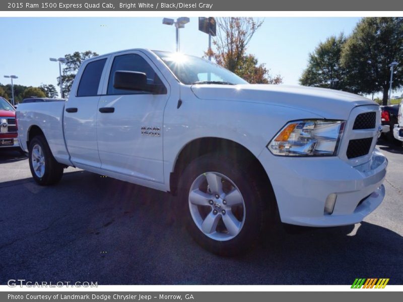 Bright White / Black/Diesel Gray 2015 Ram 1500 Express Quad Cab
