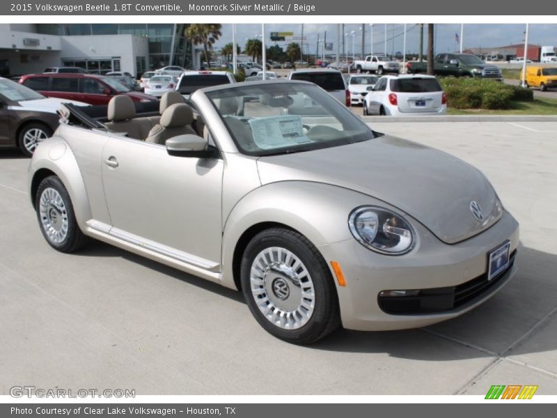 Moonrock Silver Metallic / Beige 2015 Volkswagen Beetle 1.8T Convertible