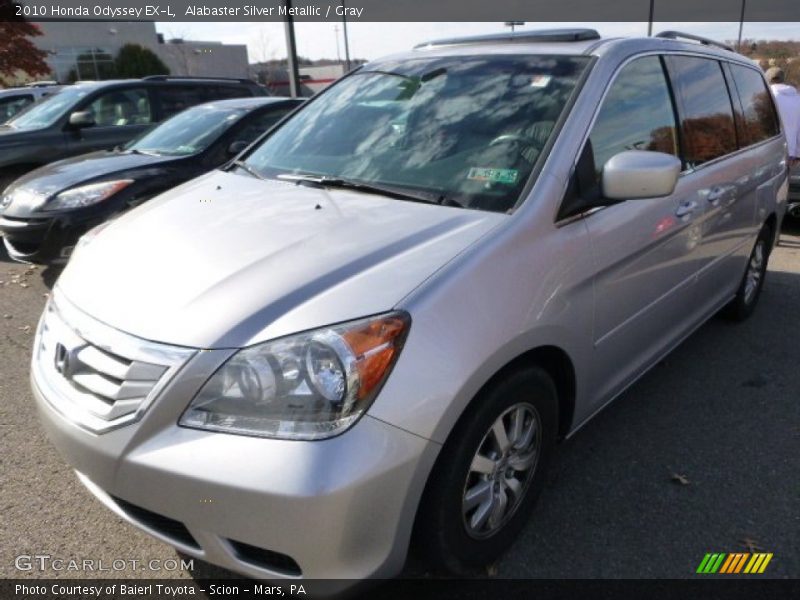 Alabaster Silver Metallic / Gray 2010 Honda Odyssey EX-L