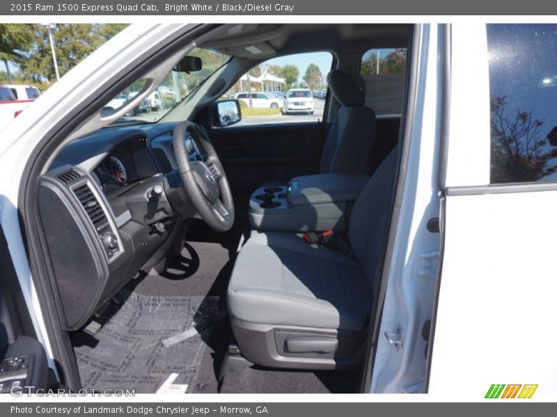 Bright White / Black/Diesel Gray 2015 Ram 1500 Express Quad Cab