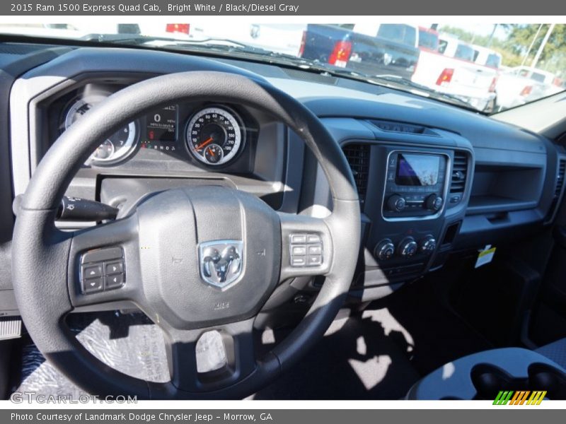 Bright White / Black/Diesel Gray 2015 Ram 1500 Express Quad Cab