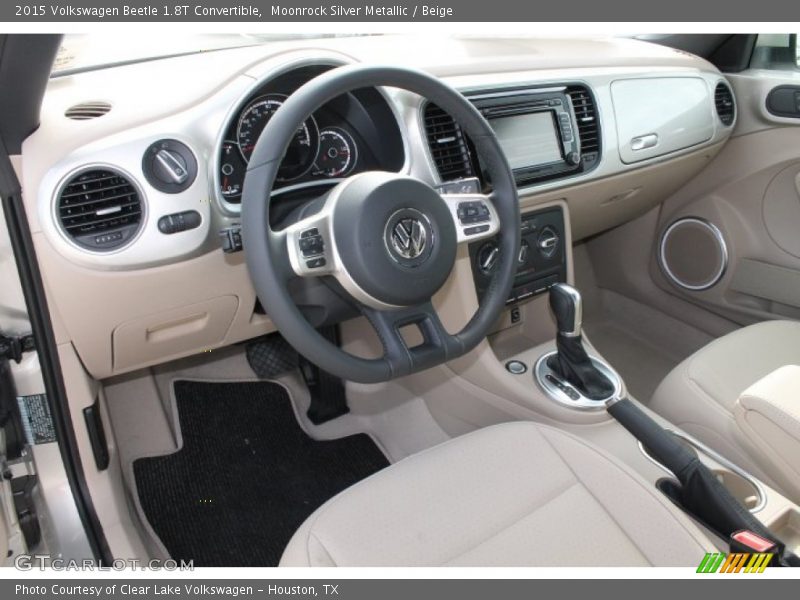 Moonrock Silver Metallic / Beige 2015 Volkswagen Beetle 1.8T Convertible