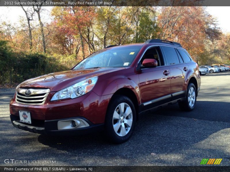 Ruby Red Pearl / Off Black 2012 Subaru Outback 2.5i Premium