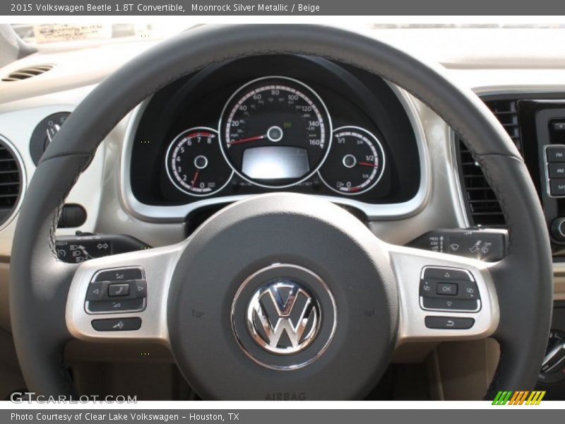 Moonrock Silver Metallic / Beige 2015 Volkswagen Beetle 1.8T Convertible