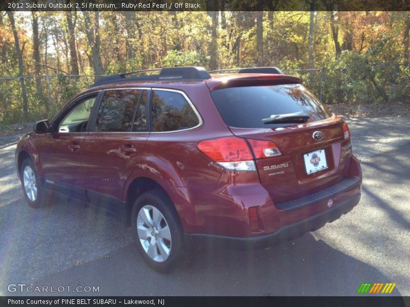 Ruby Red Pearl / Off Black 2012 Subaru Outback 2.5i Premium