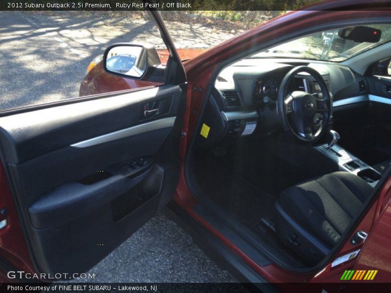 Ruby Red Pearl / Off Black 2012 Subaru Outback 2.5i Premium