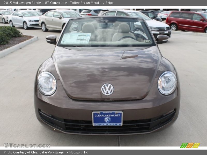 Toffee Brown Metallic / Beige 2015 Volkswagen Beetle 1.8T Convertible