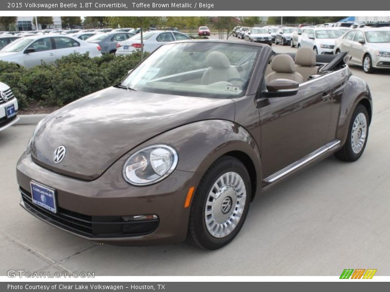 Toffee Brown Metallic / Beige 2015 Volkswagen Beetle 1.8T Convertible