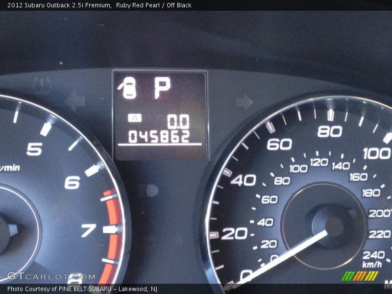Ruby Red Pearl / Off Black 2012 Subaru Outback 2.5i Premium