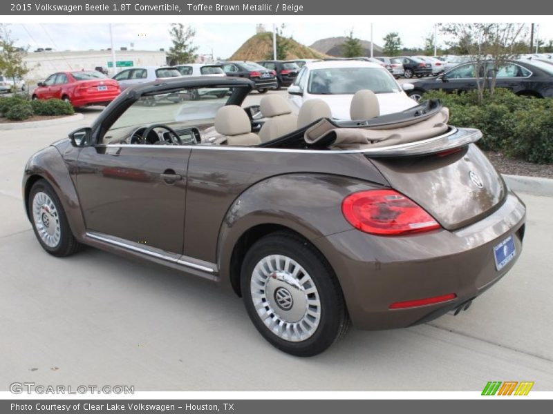 Toffee Brown Metallic / Beige 2015 Volkswagen Beetle 1.8T Convertible