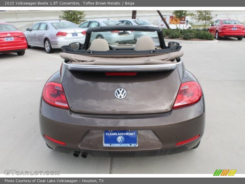 Toffee Brown Metallic / Beige 2015 Volkswagen Beetle 1.8T Convertible