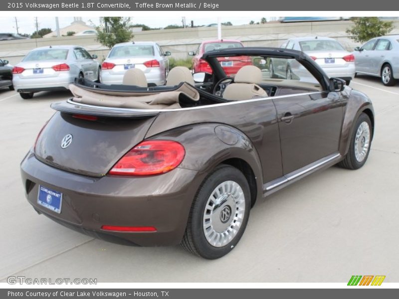 Toffee Brown Metallic / Beige 2015 Volkswagen Beetle 1.8T Convertible