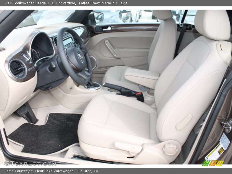 Toffee Brown Metallic / Beige 2015 Volkswagen Beetle 1.8T Convertible