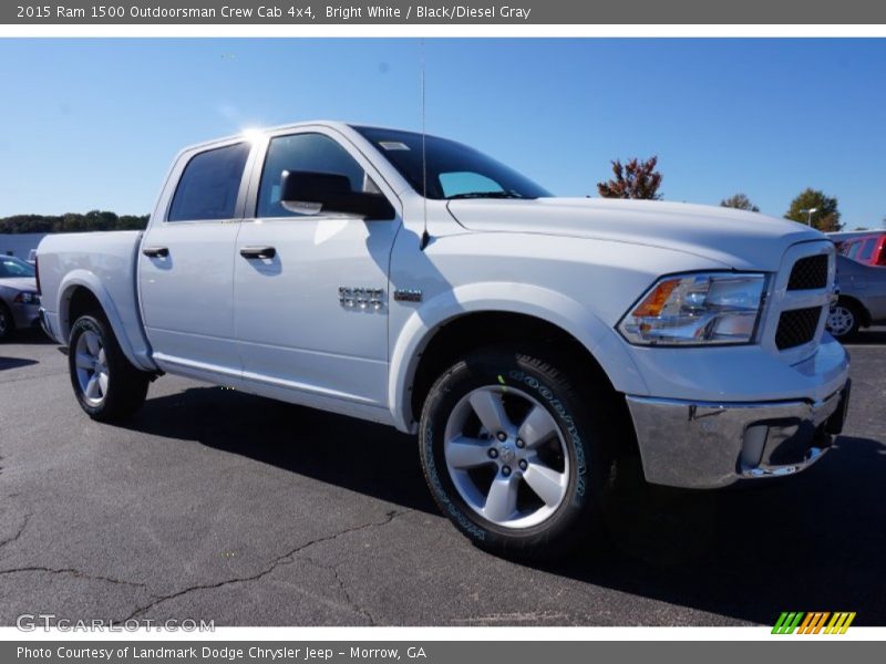 Bright White / Black/Diesel Gray 2015 Ram 1500 Outdoorsman Crew Cab 4x4