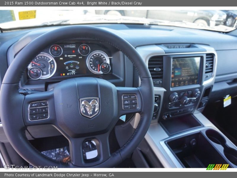 Bright White / Black/Diesel Gray 2015 Ram 1500 Outdoorsman Crew Cab 4x4