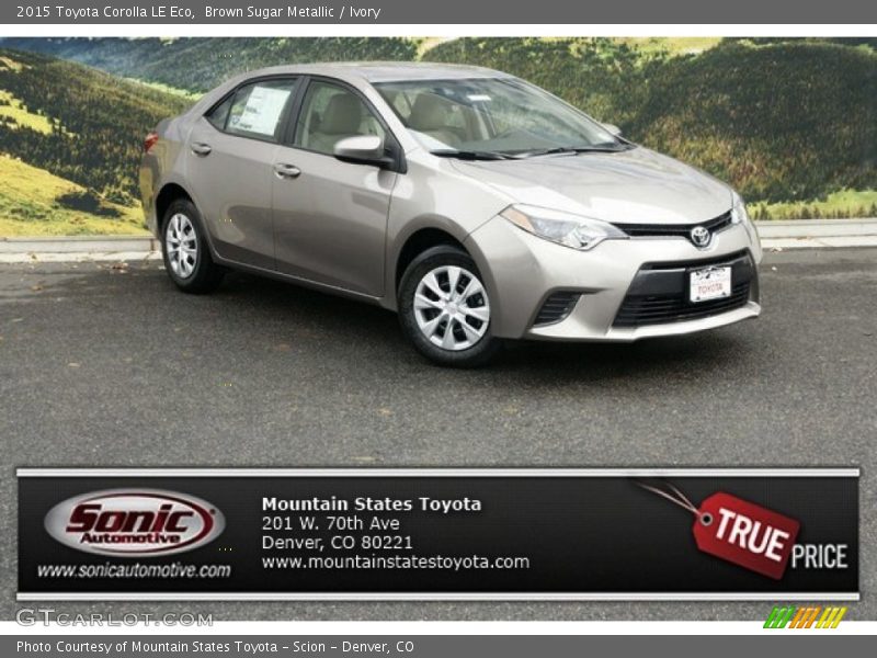 Brown Sugar Metallic / Ivory 2015 Toyota Corolla LE Eco