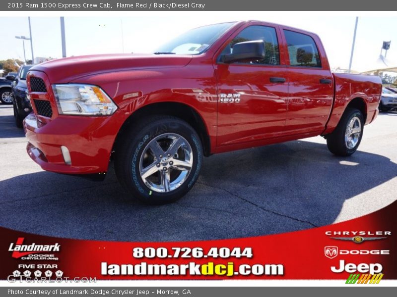 Flame Red / Black/Diesel Gray 2015 Ram 1500 Express Crew Cab