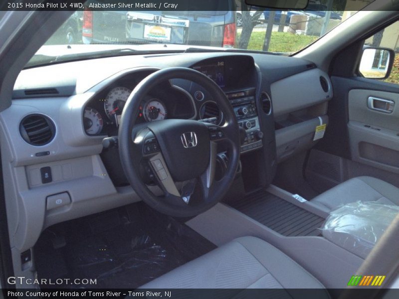 Alabaster Silver Metallic / Gray 2015 Honda Pilot LX 4WD