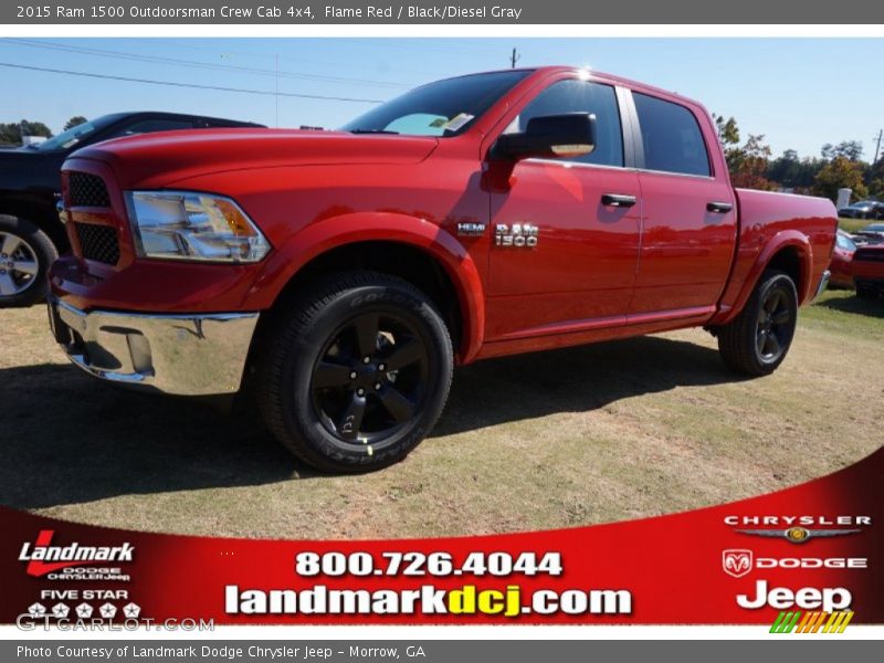 Flame Red / Black/Diesel Gray 2015 Ram 1500 Outdoorsman Crew Cab 4x4