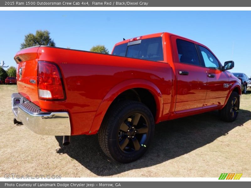 Flame Red / Black/Diesel Gray 2015 Ram 1500 Outdoorsman Crew Cab 4x4