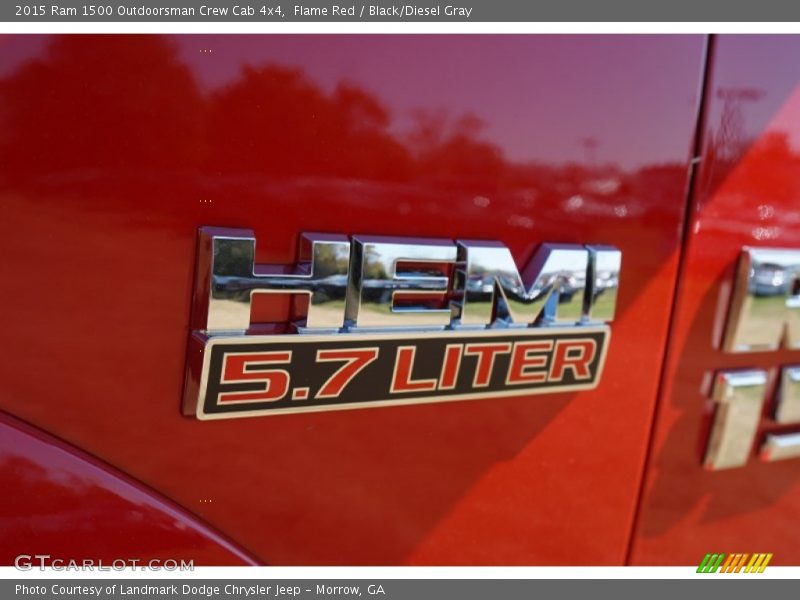 Flame Red / Black/Diesel Gray 2015 Ram 1500 Outdoorsman Crew Cab 4x4