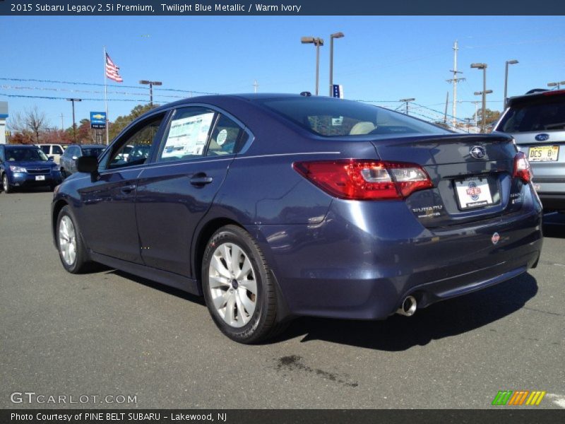 Twilight Blue Metallic / Warm Ivory 2015 Subaru Legacy 2.5i Premium