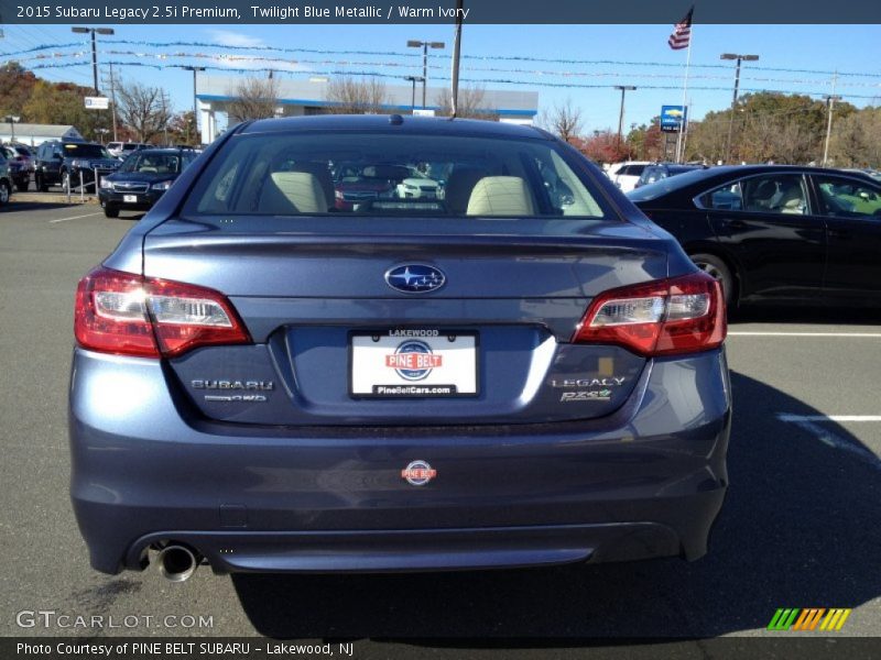 Twilight Blue Metallic / Warm Ivory 2015 Subaru Legacy 2.5i Premium