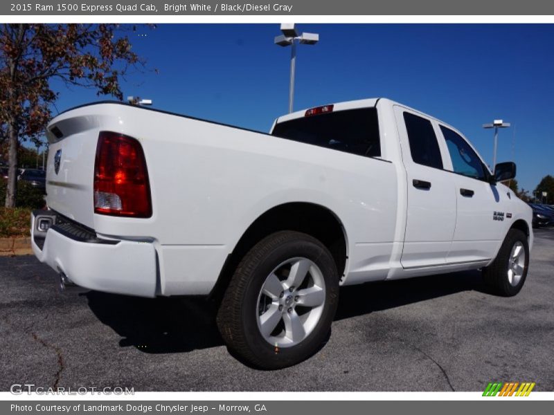 Bright White / Black/Diesel Gray 2015 Ram 1500 Express Quad Cab