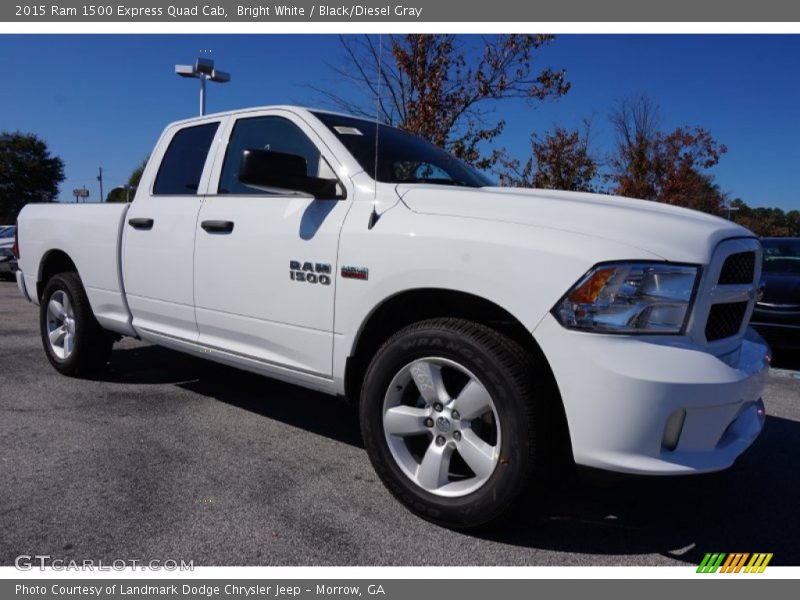 Bright White / Black/Diesel Gray 2015 Ram 1500 Express Quad Cab