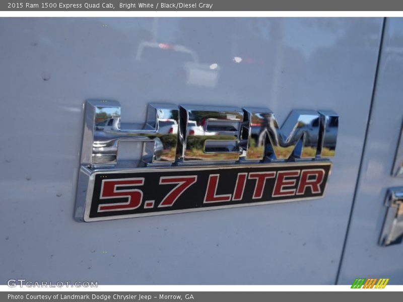 Bright White / Black/Diesel Gray 2015 Ram 1500 Express Quad Cab