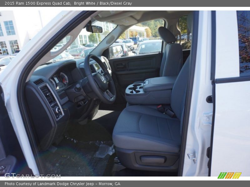 Bright White / Black/Diesel Gray 2015 Ram 1500 Express Quad Cab