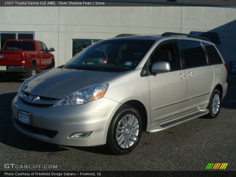 Silver Shadow Pearl / Stone 2007 Toyota Sienna XLE AWD