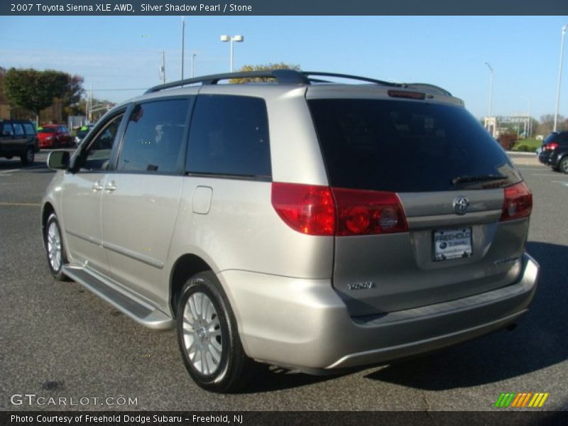 Silver Shadow Pearl / Stone 2007 Toyota Sienna XLE AWD