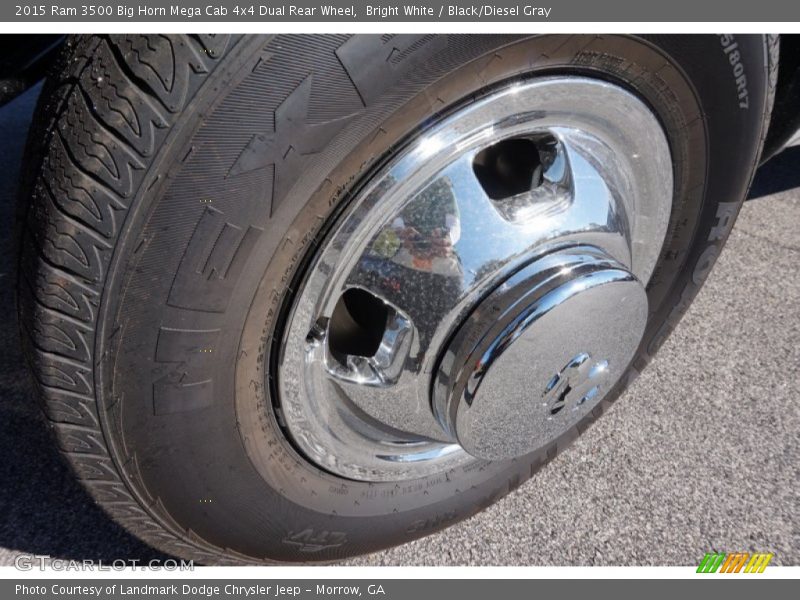 Bright White / Black/Diesel Gray 2015 Ram 3500 Big Horn Mega Cab 4x4 Dual Rear Wheel