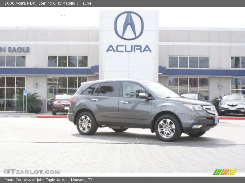 Sterling Gray Metallic / Taupe 2008 Acura MDX