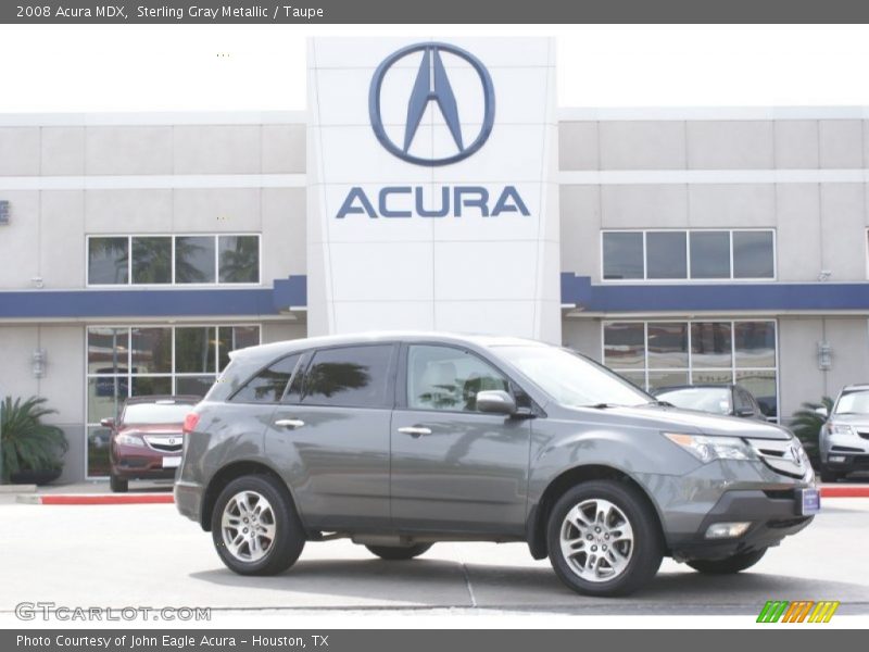 Sterling Gray Metallic / Taupe 2008 Acura MDX