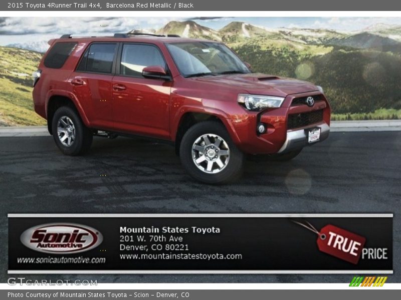 Barcelona Red Metallic / Black 2015 Toyota 4Runner Trail 4x4