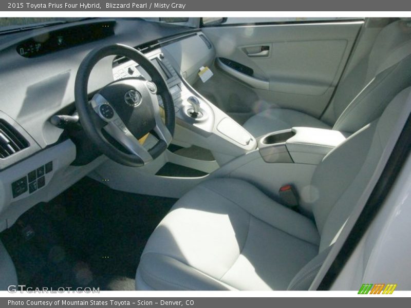 Blizzard Pearl / Misty Gray 2015 Toyota Prius Four Hybrid