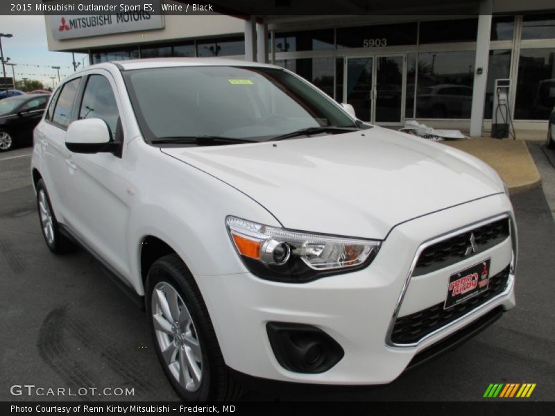 White / Black 2015 Mitsubishi Outlander Sport ES