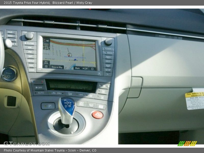 Blizzard Pearl / Misty Gray 2015 Toyota Prius Four Hybrid