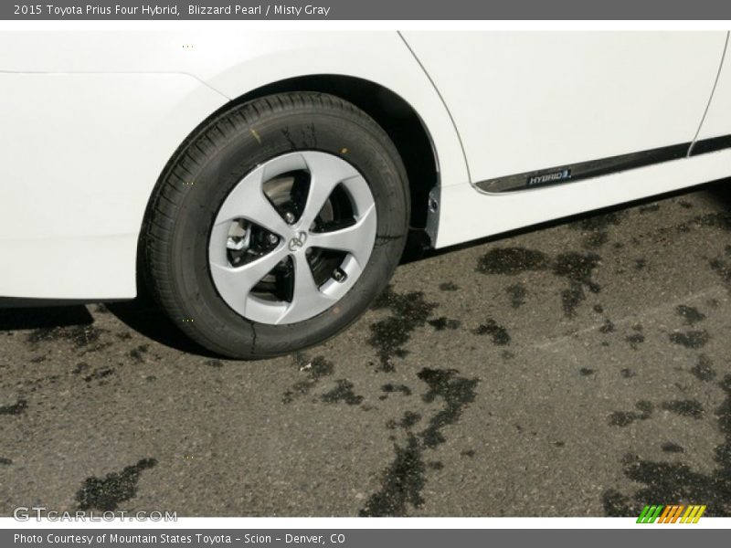 Blizzard Pearl / Misty Gray 2015 Toyota Prius Four Hybrid